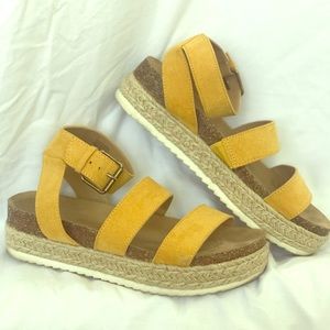 Yellow Platform Espadrilles